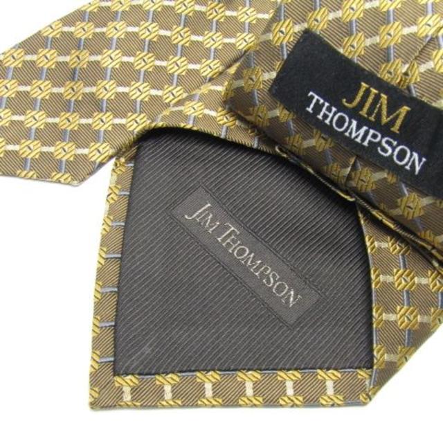Jim Thompson(ジムトンプソン)の良品 ジムトンプソン ネクタイ 茶色系小紋柄 タイシルク USED メンズのファッション小物(ネクタイ)の商品写真