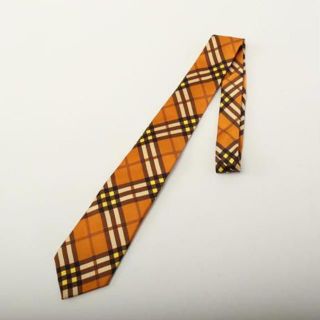 バーバリーブラックレーベル(BURBERRY BLACK LABEL)のsilk check tie 新品 チェック柄ネクタイ ジラフ バーバリー(ネクタイ)