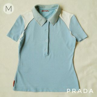 プラダ(PRADA)の(M) PRADA 半袖ポロシャツ ライトブルー(ポロシャツ)