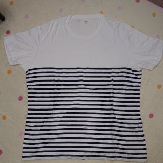 ユニクロ(UNIQLO)の美品 メンズユニクロ ボーダーTシャツ 3ＸＬ(Tシャツ/カットソー(半袖/袖なし))