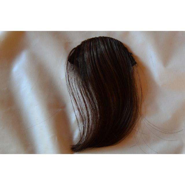 前髪ウイッグ エクステ　黒褐色またはブラウン ライト 1点　　 レディースのウィッグ/エクステ(前髪ウィッグ)の商品写真