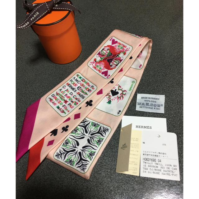 エルメス トランプ ツイリー 美品 国内正規品 スカーフ ピコタン ボリード-