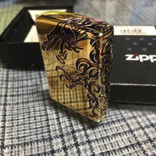 ジッポー(ZIPPO)のzippo  ゴールド  ドラゴン  美品(タバコグッズ)