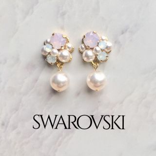 スワロフスキーパールピアス✴︎ミシェルマカロン.アプワイザーリッシェ.(ピアス)