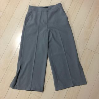 ザラ(ZARA)のZARA 美品 春。サックスブルー ワイドパンツ XS S(カジュアルパンツ)