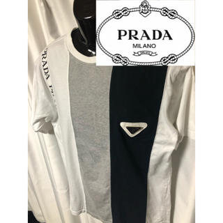 プラダ(PRADA)のプラダ Tシャツ ビッグロゴ 三角プレート PRADA(Tシャツ/カットソー(半袖/袖なし))