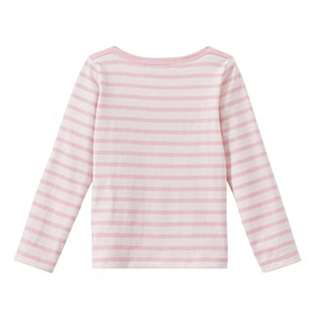 PETIT BATEAU(プチバトー)のプチバトー 18SS マリニエール長袖プルオーバー ピンク 3ans 新品 キッズ/ベビー/マタニティのキッズ服女の子用(90cm~)(Tシャツ/カットソー)の商品写真