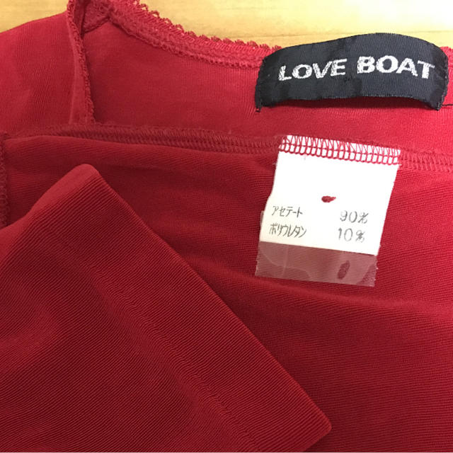 LOVE BOAT(ラブボート)のカーディガン  赤 レディースのトップス(カーディガン)の商品写真