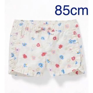 オールドネイビー(Old Navy)の新品★OLD NAVY 85cm ホワイト花柄ショートパンツ(パンツ)