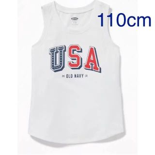 オールドネイビー(Old Navy)の2018限定★OLD NAVY 110cm USAロゴ タンクトップ(Tシャツ/カットソー)