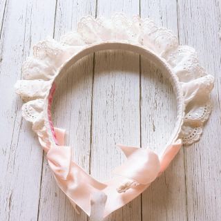 アンジェリックプリティー(Angelic Pretty)のアンジェリックプリティ   メイド レースカチューシャ ピンク(カチューシャ)