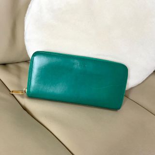 イブサンローラン　YSL グリーン　ショルダーウォレット