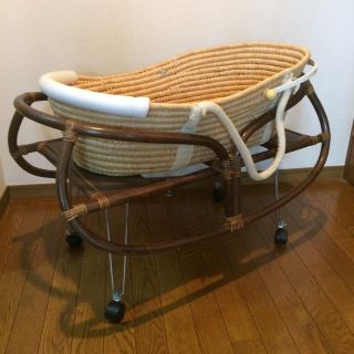 ゆりかご ベビーベッド 布団セット付(ベビーベッド)