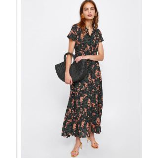 ザラ(ZARA)のZARA フラワーワンピース(ロングワンピース/マキシワンピース)