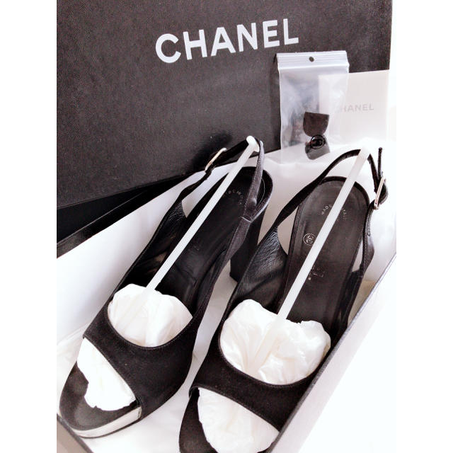 CHANELヒールサンダル