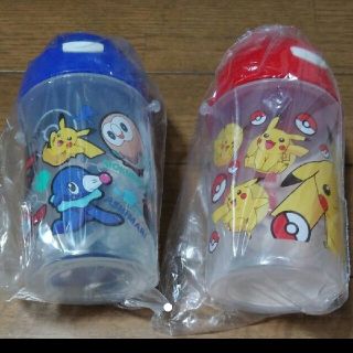ストロー ポケモン 水筒　二つ(水筒)