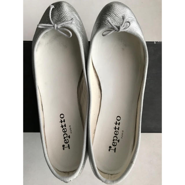 repetto(レペット)のrepetto（レペット） シルバーレザーバレーシューズ レディースの靴/シューズ(バレエシューズ)の商品写真