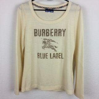 バーバリーブルーレーベル(BURBERRY BLUE LABEL)の新品同様品 BURBERRY BLUE LABEL 長袖ニット アイボリー 38(ニット/セーター)