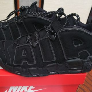 ナイキ(NIKE)のmore uptempo tripleblack モアテン(スニーカー)