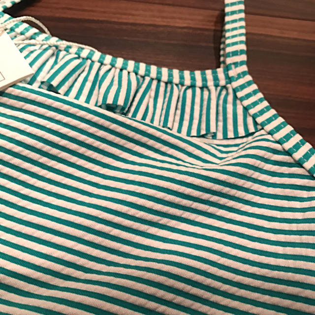 PETIT BATEAU(プチバトー)のプチバトー 18SS シアサッカーワンピース水着 未発売サイズ 36m 新品 キッズ/ベビー/マタニティのキッズ服女の子用(90cm~)(水着)の商品写真