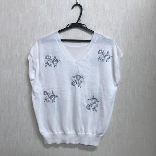 プーラフリーム(pour la frime)の刺繍トップス(カットソー(半袖/袖なし))