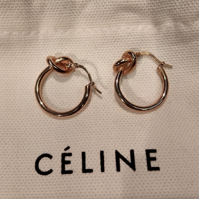 celine - 【超美品】国内完売！セリーヌ ノットスモールフープピアス