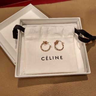 celine - 【超美品】国内完売!セリーヌ ノットスモールフープピアス