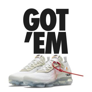 ナイキ(NIKE)のNIKE OFF-WHITE THE 10 AIR VAPORMAX  白(スニーカー)