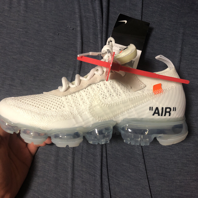 スニーカー25.5 offwhite vapormax オフホワイト ベイパーマックス