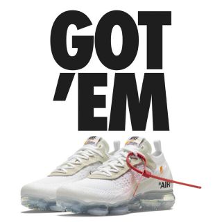 ナイキ(NIKE)の【25.5cm】VAPORMAX off white ナイキ オフホワイト(スニーカー)