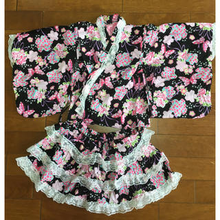 浴衣  110 スカートタイプ ピンク(甚平/浴衣)