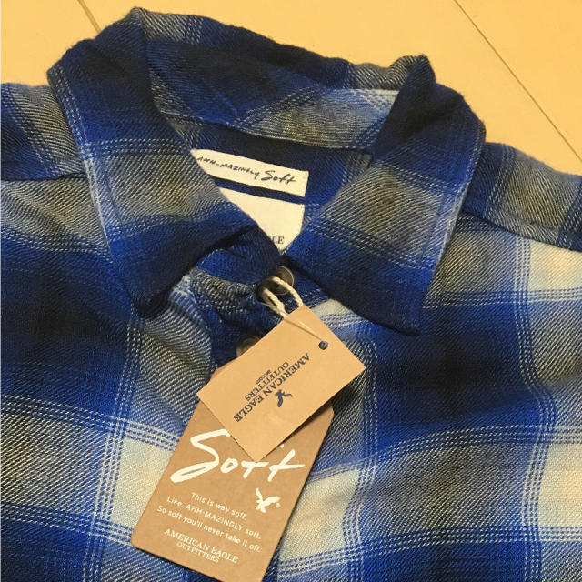 American Eagle(アメリカンイーグル)のアメリカンイーグル チェックシャツ シャツ ブルー タータンチェック チェック レディースのトップス(シャツ/ブラウス(長袖/七分))の商品写真