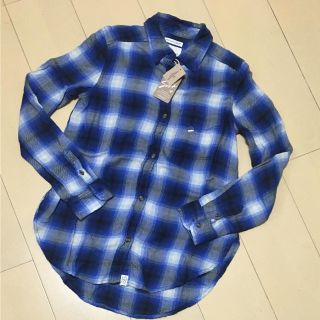 アメリカンイーグル(American Eagle)のアメリカンイーグル チェックシャツ シャツ ブルー タータンチェック チェック(シャツ/ブラウス(長袖/七分))