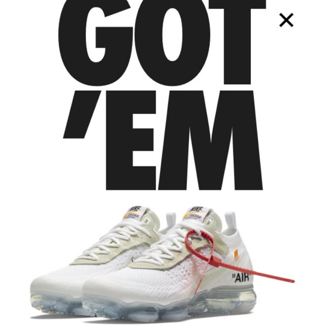 THE TEN Off-White × NIKE Vapor Max WHITE