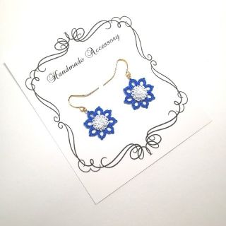 @izu様専用　お花ピアス　タティングレース　ハンドメイド(ピアス)