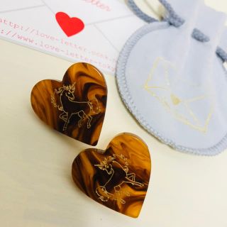 【美品】Love Letter ユニコーン ♡イヤリング(イヤリング)