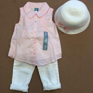 ベビーギャップ(babyGAP)の新品☆babyGAP ノースリーブシャツ/H&Mプティマインzaraセラフ(ブラウス)