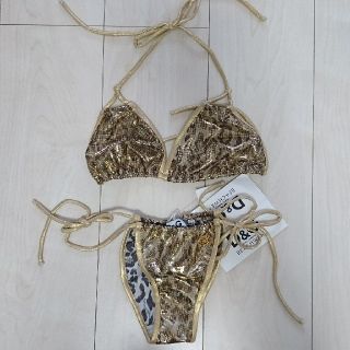 ディーアンドジー(D&G)の新品未使用 DOLCE&GABBANAドルチェ＆ガッパーナ水着・下着レオパード(ブラ&ショーツセット)