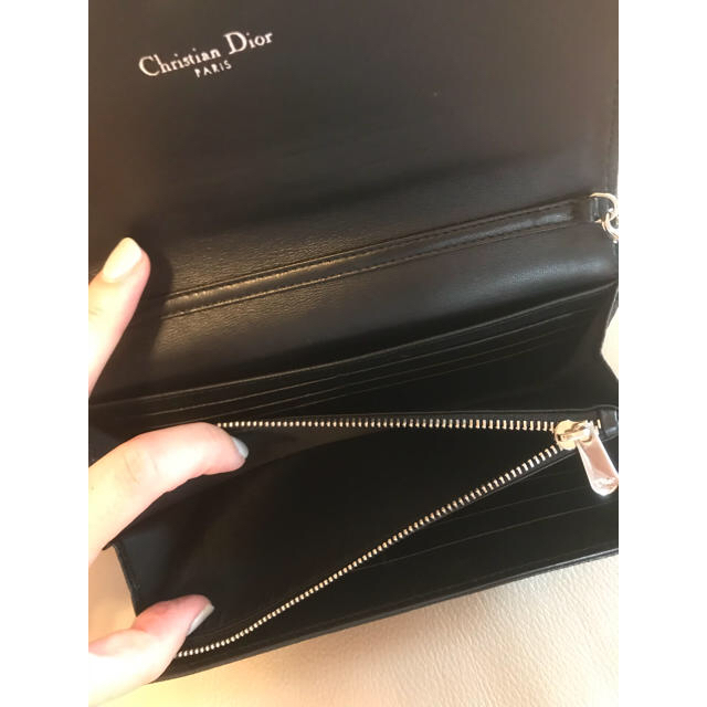 Dior(ディオール)の希少！美品！ディオール  チェーンウォレット  黒 レディースのファッション小物(財布)の商品写真