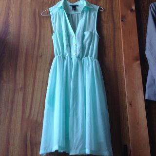 エイチアンドエム(H&M)のH&M♪ミントグリーンワンピ(ひざ丈ワンピース)