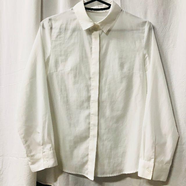 Mew's(ミューズ)の中古 Mew's シースルー オフィス シャツ ホワイト 長袖 OL レディースのトップス(シャツ/ブラウス(長袖/七分))の商品写真