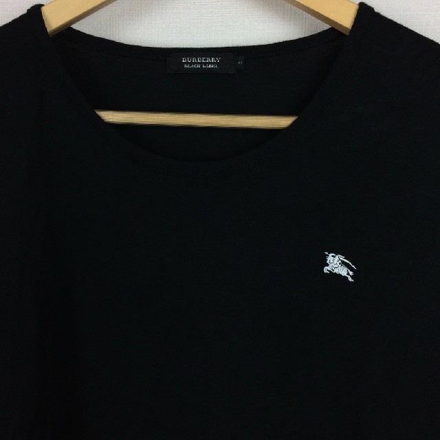 BURBERRY BLACK LABEL(バーバリーブラックレーベル)の美品 BURBERRY BLACK LABEL 半袖Tシャツ ブラック サイズ3 メンズのトップス(Tシャツ/カットソー(半袖/袖なし))の商品写真