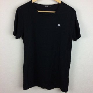 バーバリーブラックレーベル(BURBERRY BLACK LABEL)の美品 BURBERRY BLACK LABEL 半袖Tシャツ ブラック サイズ3(Tシャツ/カットソー(半袖/袖なし))
