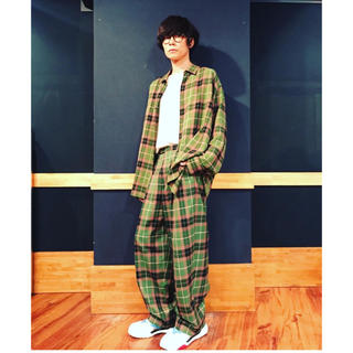 ラッドミュージシャン(LAD MUSICIAN)のLAD MUSICIAN 2TUCK WIDE SLACKS GREEN(スラックス)