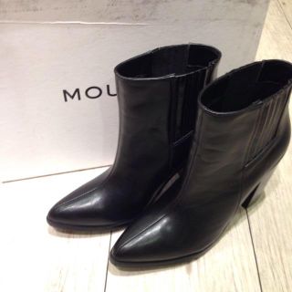 マウジー(moussy)のMOUSSY サイドゴアブーツ黒L(ハイヒール/パンプス)