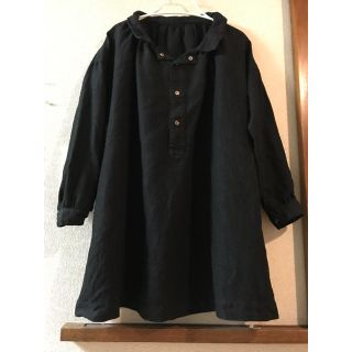 ネストローブ(nest Robe)のnest Robe"リネンブラックチュニックシャツ"ひより様専用です"(シャツ/ブラウス(長袖/七分))