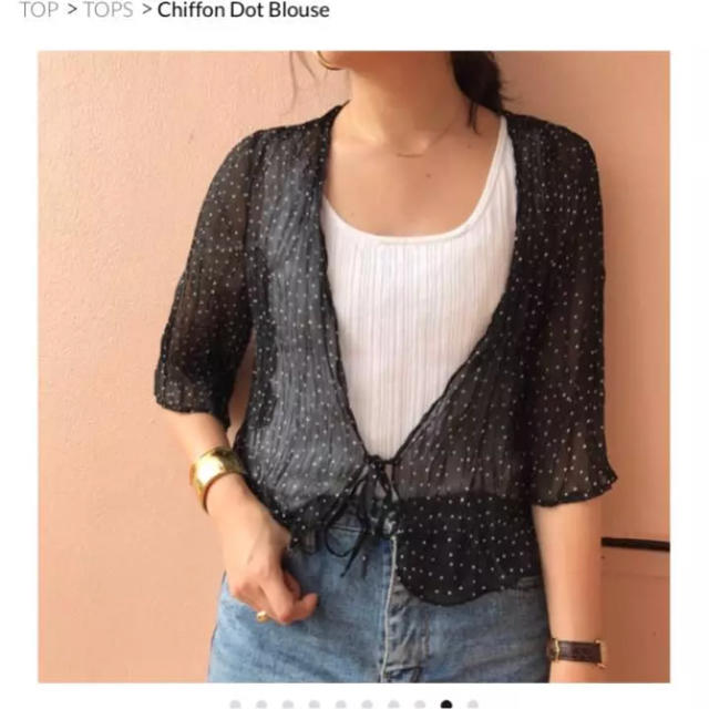 Chiffon Dot Blouse todayful ドットブラウス 1