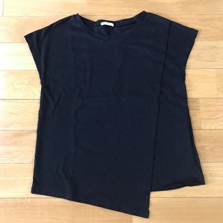 ジーユー(GU)の再値下げ！ GU Tシャツ S 黒 レディース トップス 洋服(Tシャツ(半袖/袖なし))