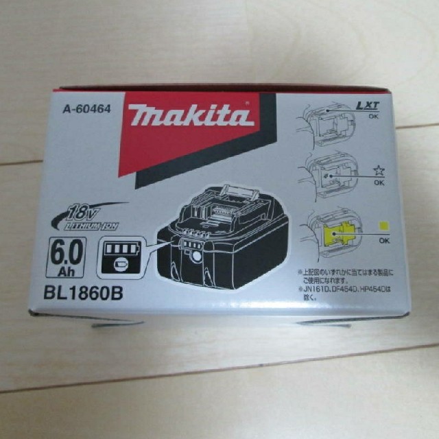 Makita(マキタ)の新品 マキタ バッテリー 18ｖ 6.0ah BL1860B インテリア/住まい/日用品のインテリア/住まい/日用品 その他(その他)の商品写真
