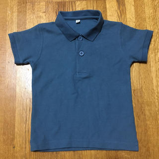 ムジルシリョウヒン(MUJI (無印良品))の無印良品 ブルーグレー ポロシャツ 子供用 90cm(Tシャツ/カットソー)